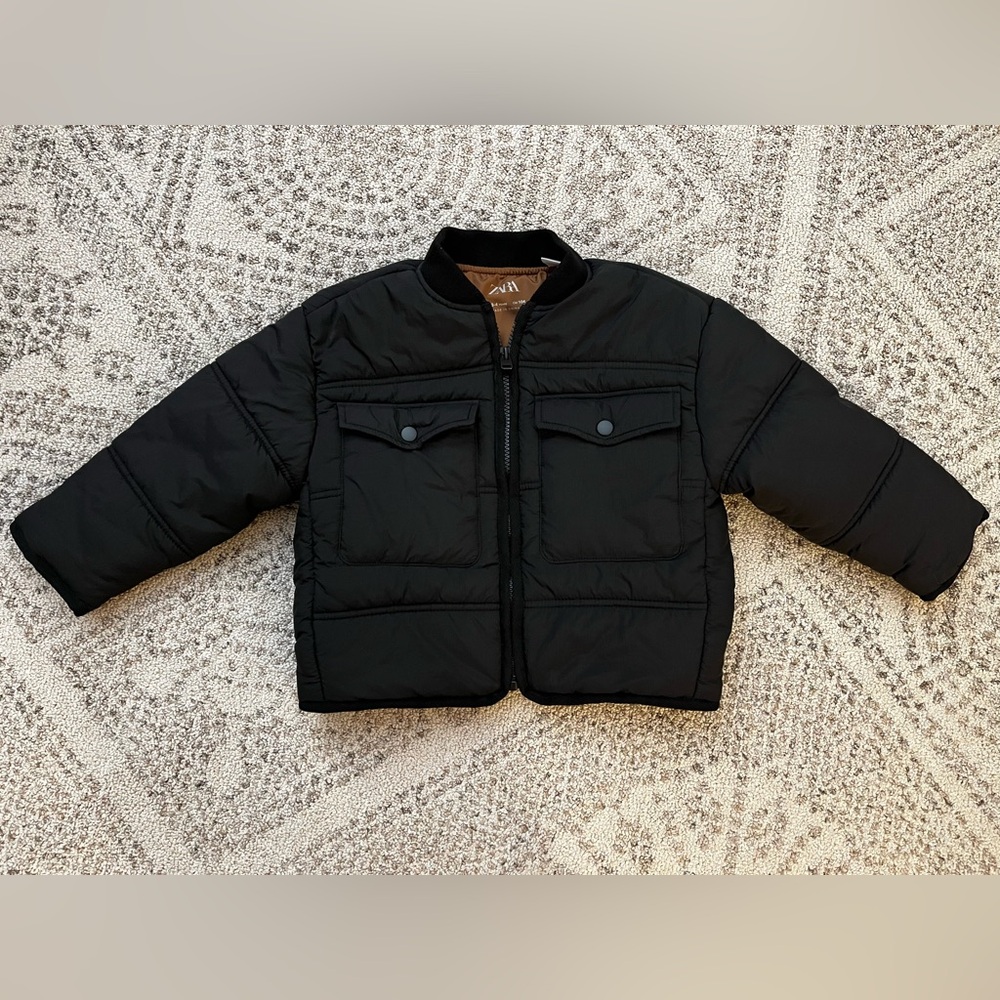 Zara Puffer Bomber Jacket